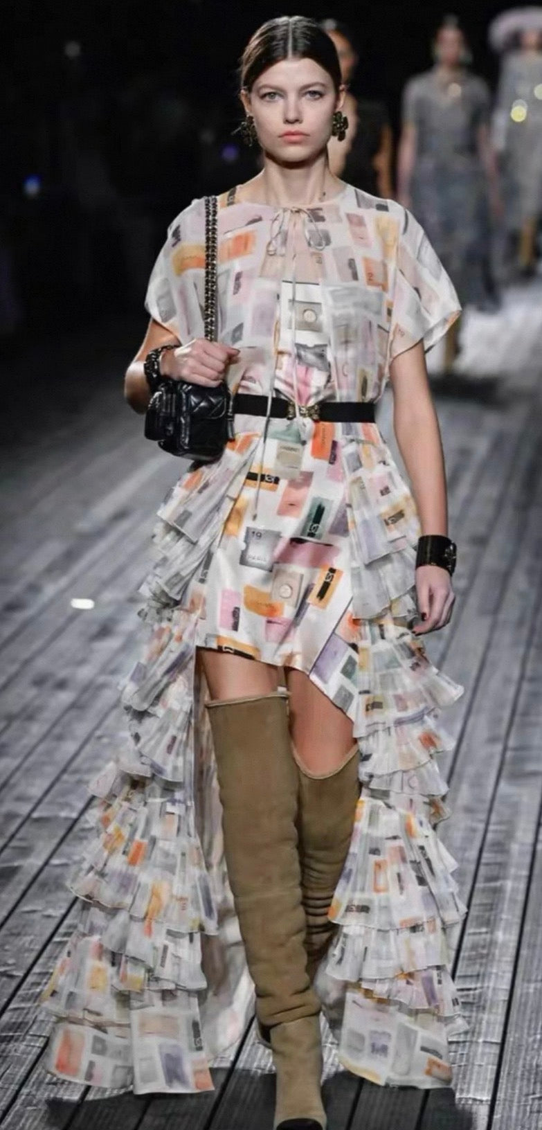 Chanel fall 2024 multicolor silk coat