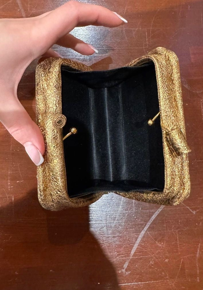 Rare Chanel 2009 Paris-Moscow Gold clutch