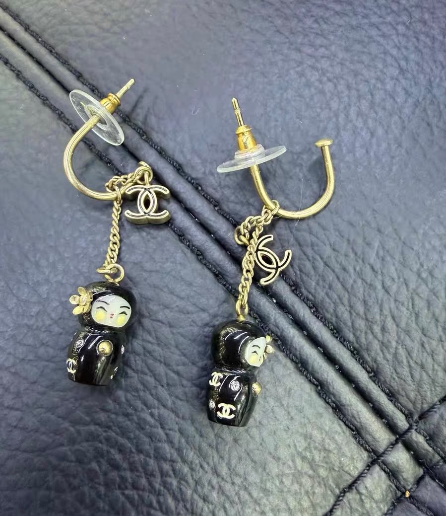 Chanel 10A Paris Shanghai Matryoshka Doll Charm earrings — Ultra-Rare Collector Piece