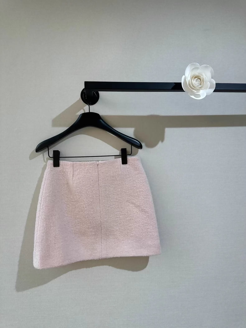 Chanel 21A pink wool skirt
