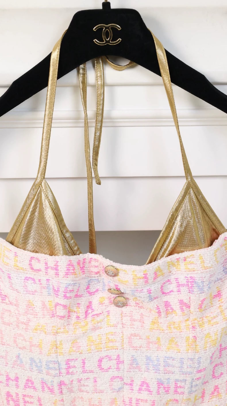 Chanel 24C Cruise Collection Pink Letter Top