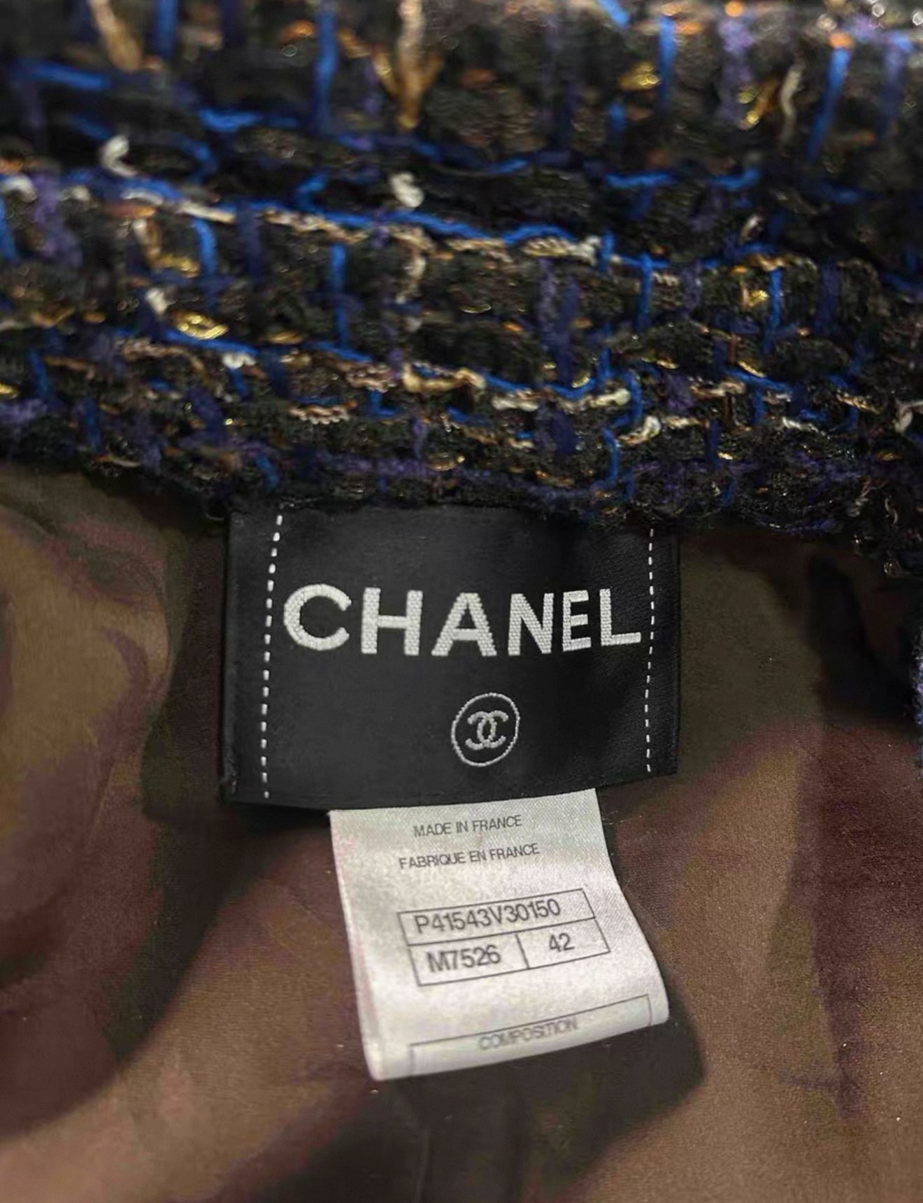 Chanel 2011 Deep Blue tweed jacket