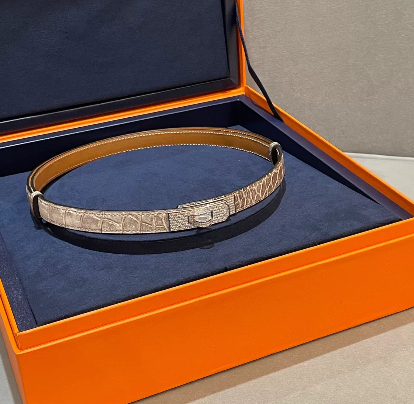 Hermes Diamond Himalaya Kelly Belt – Wararni.com