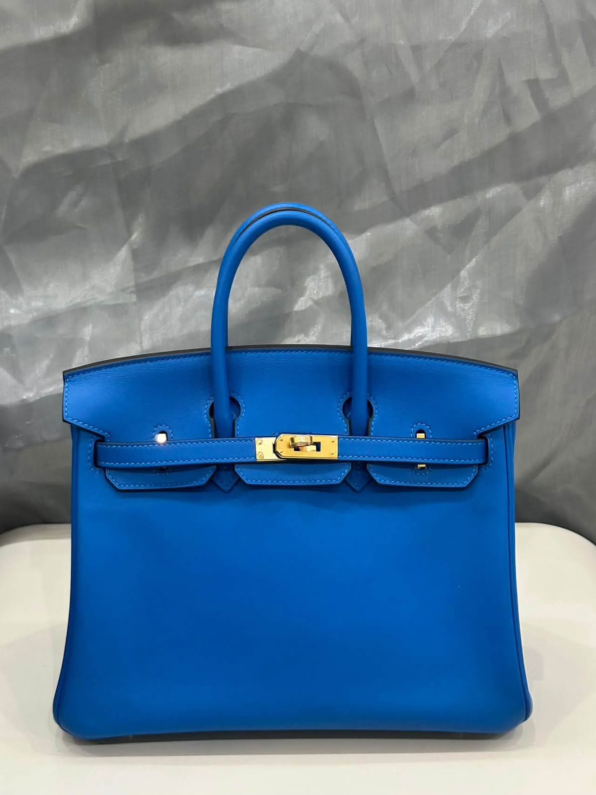 Hermes Birkin 25 Zanzibar Swift Gold hardware stamp D