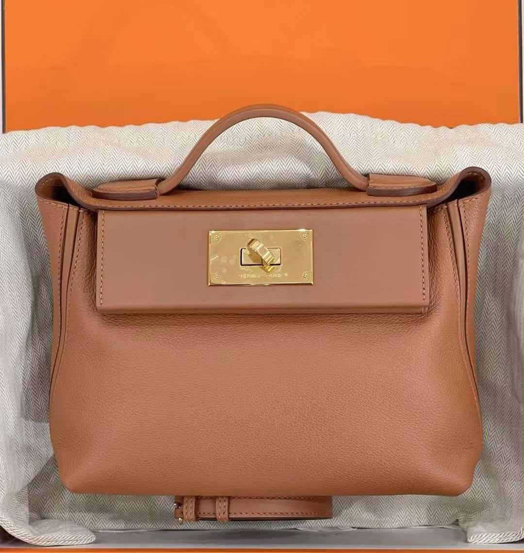 Hermes 2424-21 gold evercolor / swift gold hardware stamp U