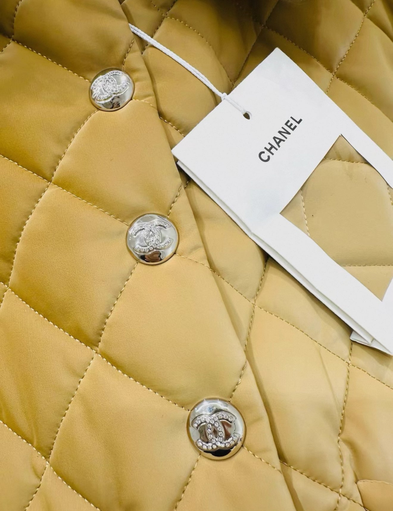 Chanel 24N Camel Quilted Padded Jacket