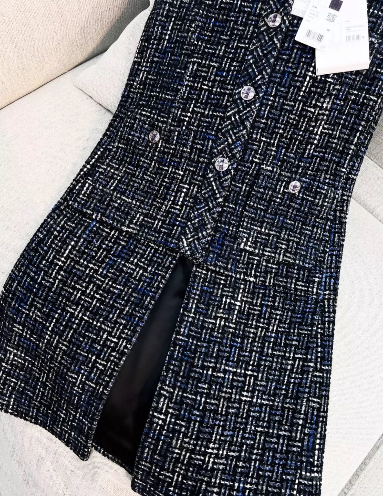 Chanel 22A Black, Blue & White Vest