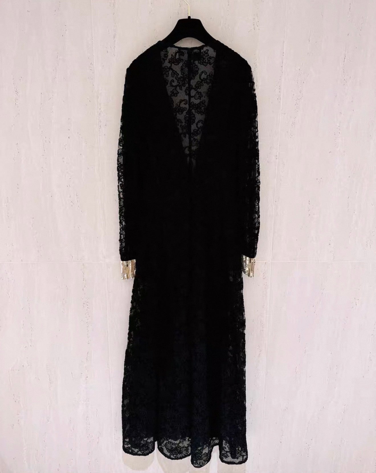 Chanel 22K Embossed Embroidered Lace Dress