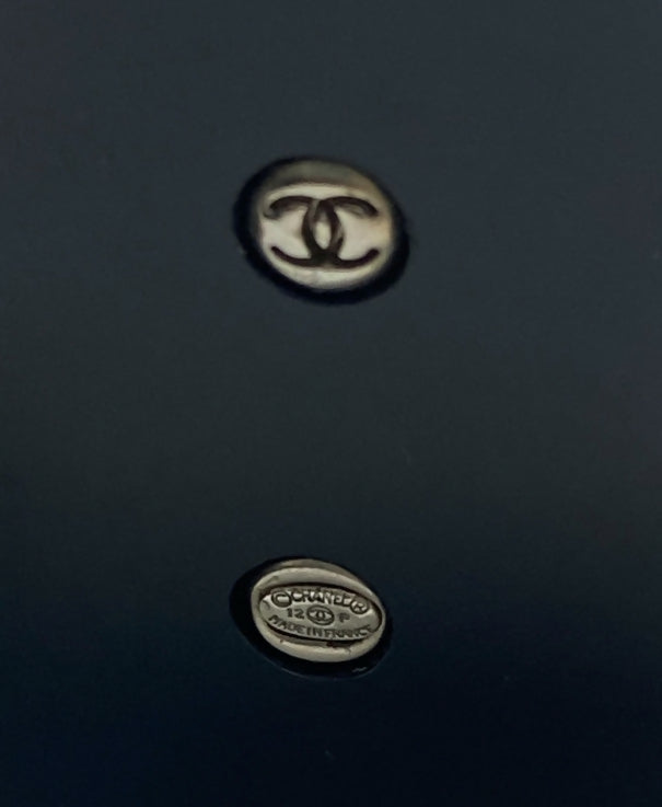 Rare Chanel 12P Black Pink Crystals Camellia Flower Double Sided CC Cuff Bracelet