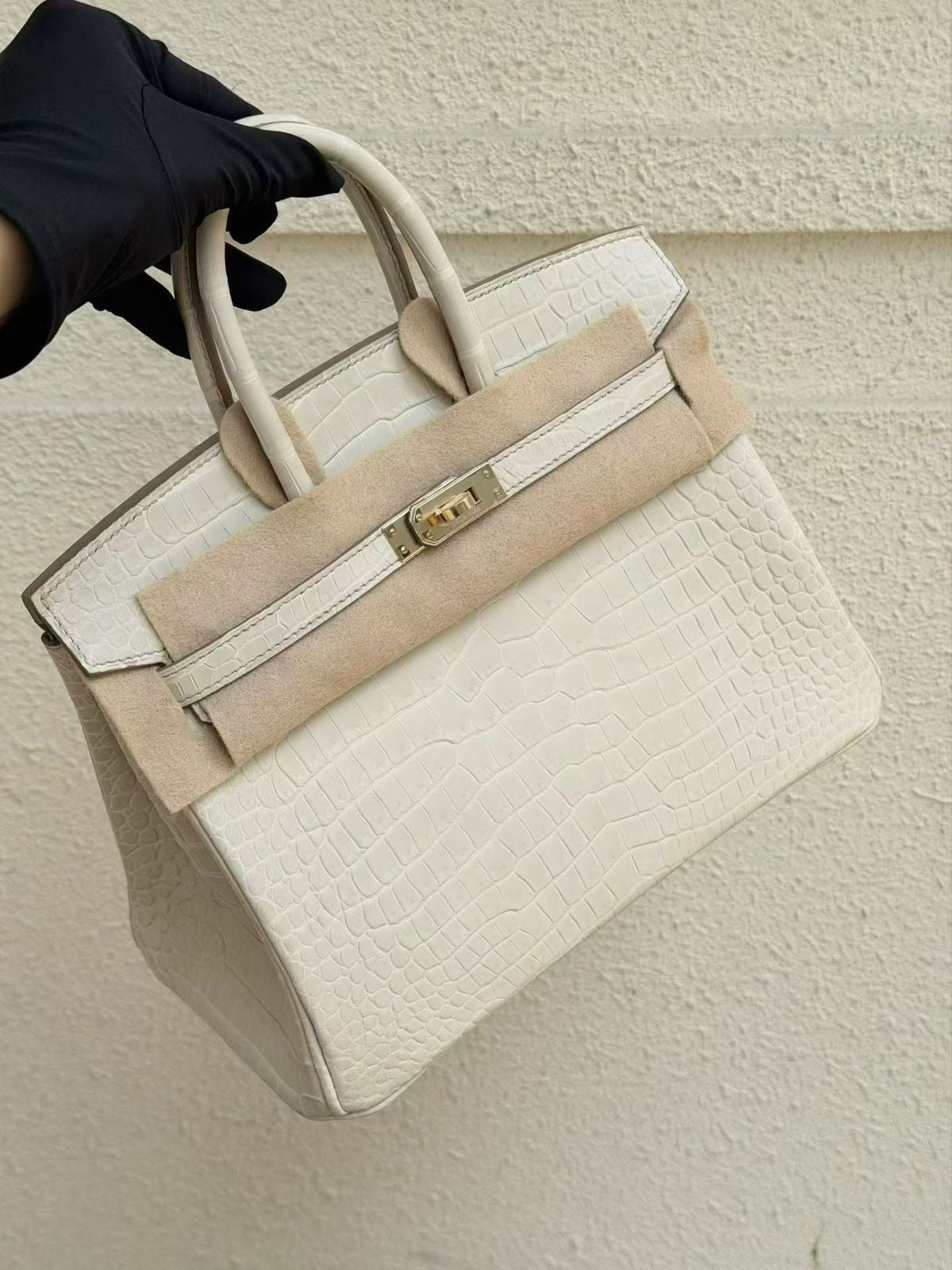 Hermes Birkin 25 Beton Matte Porosus Permabrass hardware – Wararni.com