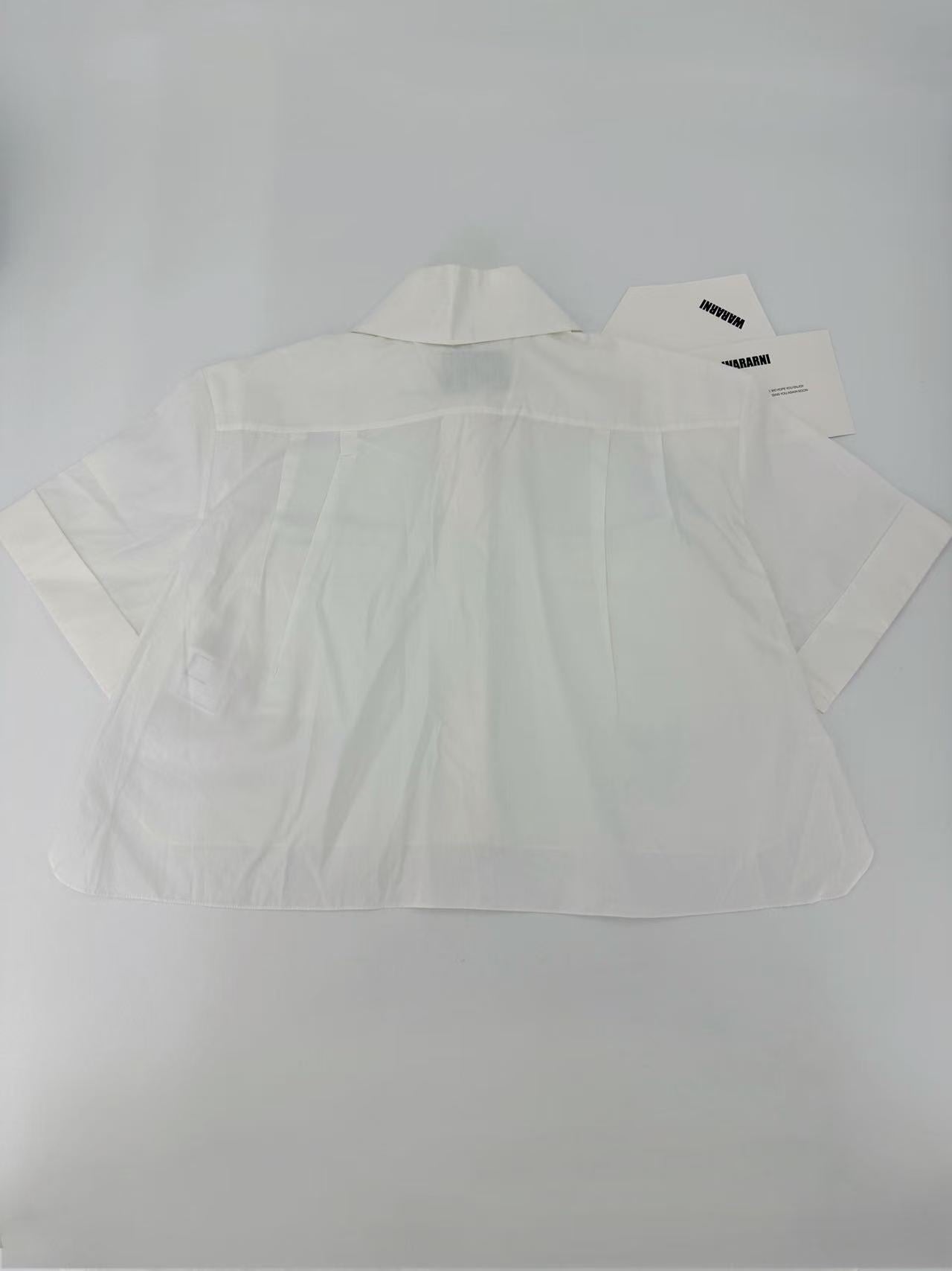 Chanel 19S Black CC print white shirt