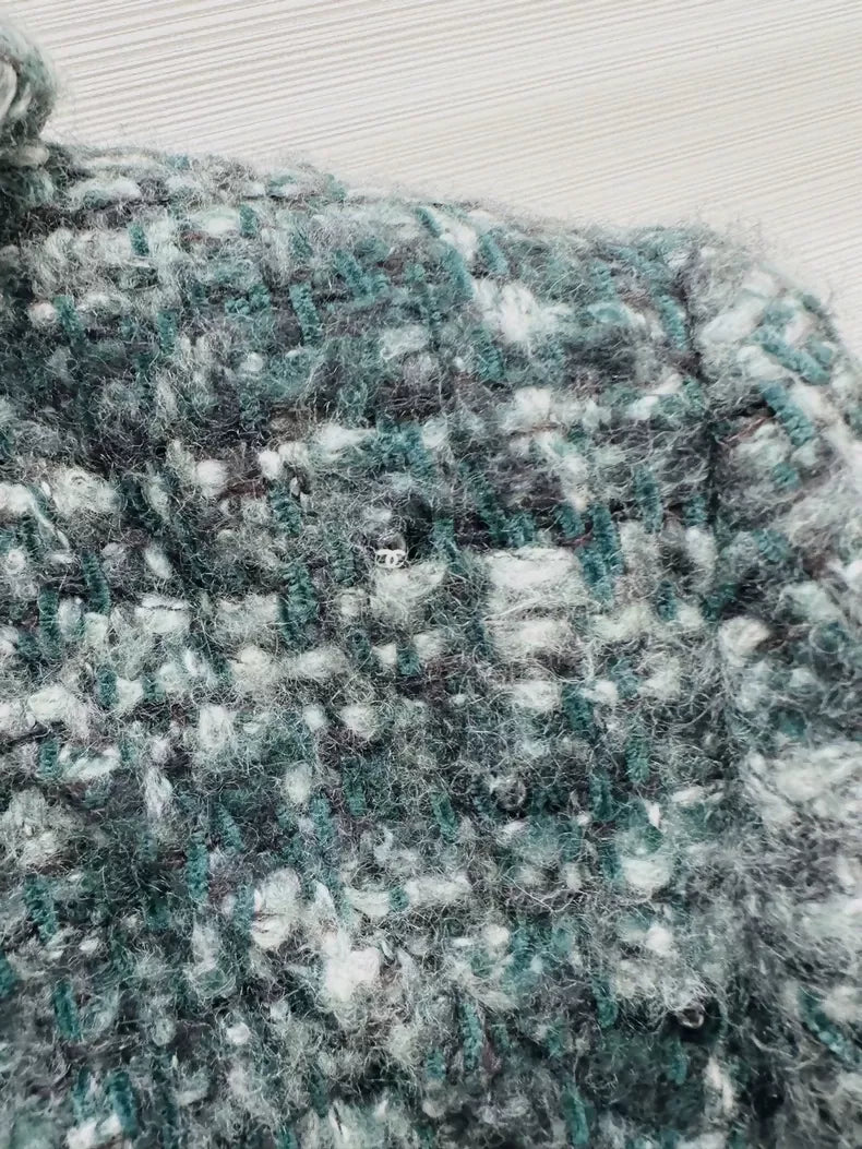 Chanel 18K green tweed jacket