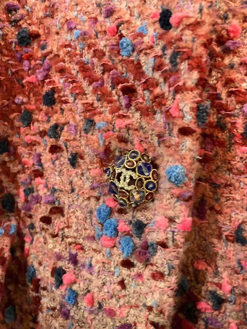 Chanel 22P Pink tweed Long Coat