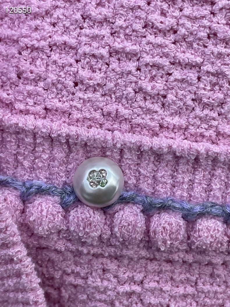 Chanel 25P Pink Cardigan