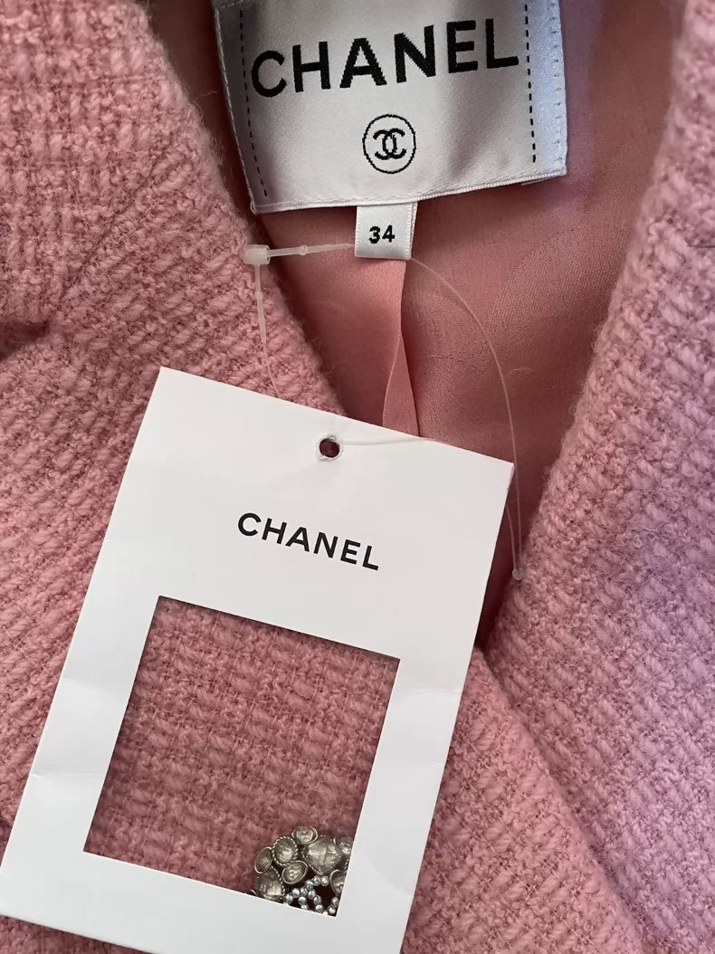 Chanel 22k pink tweed jacket