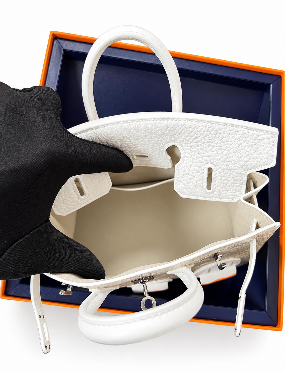 Hermès Birkin 20 Snow Faubourg Palladium Hardware
