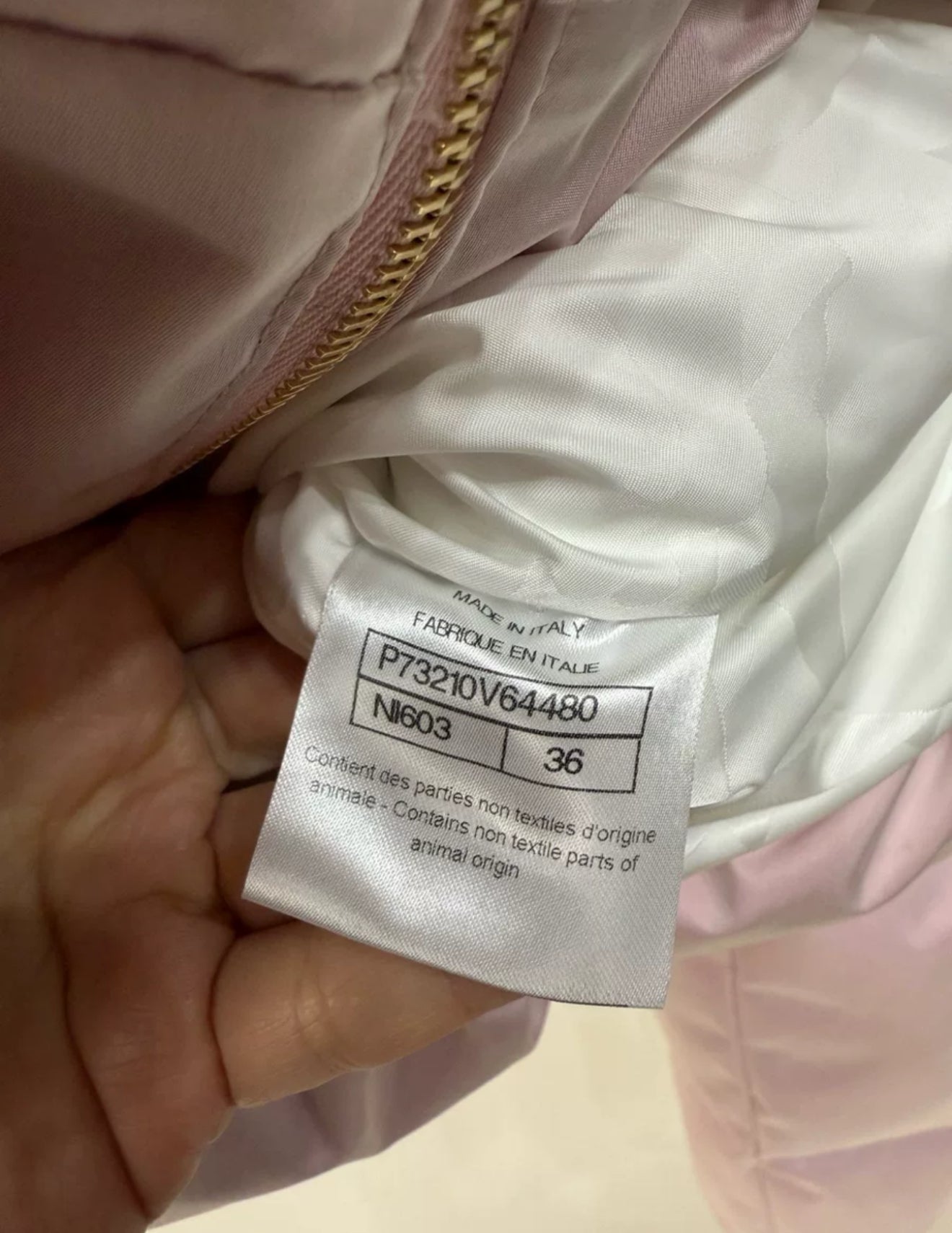 Chanel 22N coco neige ski series pink leather down jacket