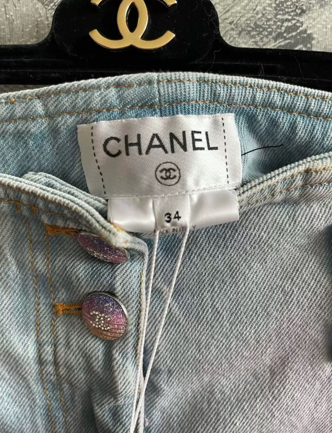 Chanel 24C Pink Denim shorts