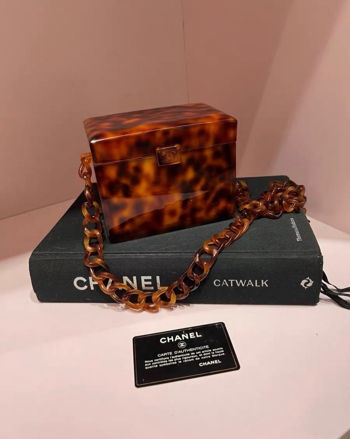 CHANEL Tortoiseshell Bakelite Mini Box Bag 1994-1996 – Wararni.com