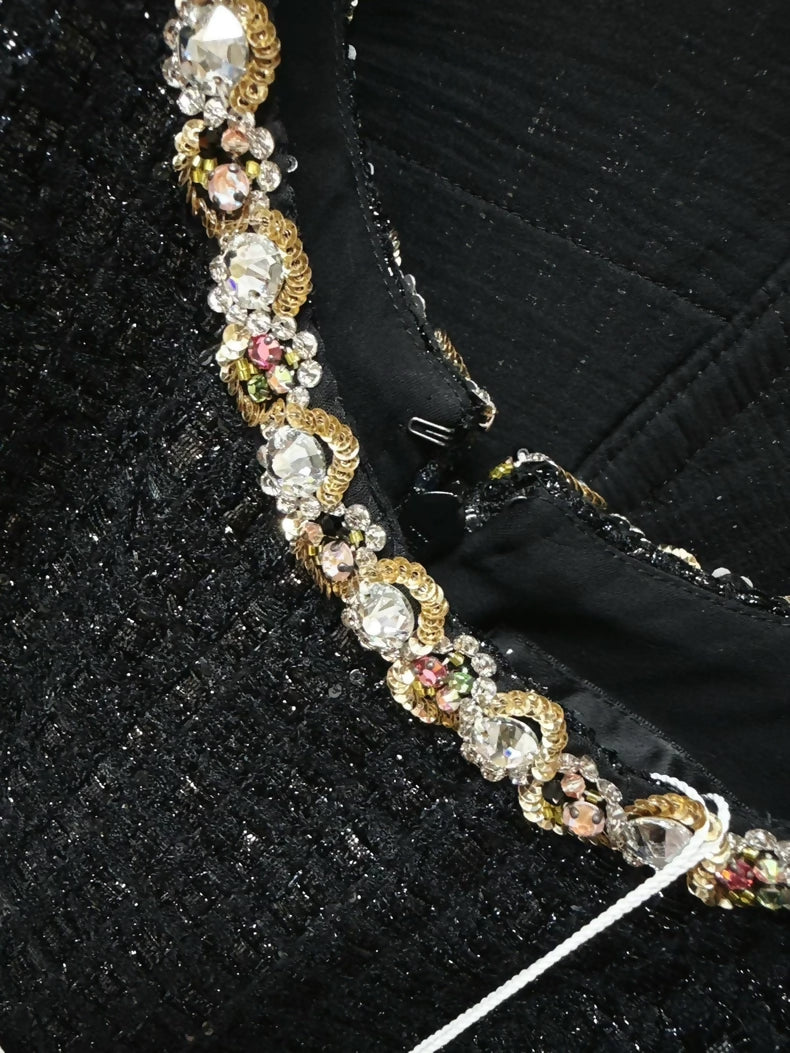 Chanel 23S black tweed dress