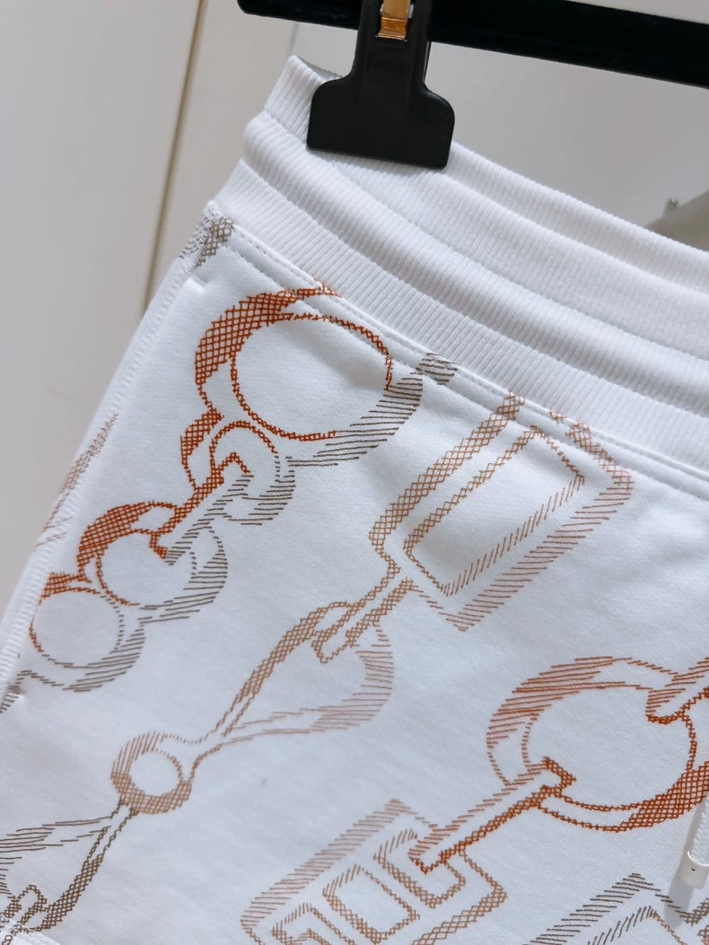 Hermes Swirling Rhythm Print Shorts