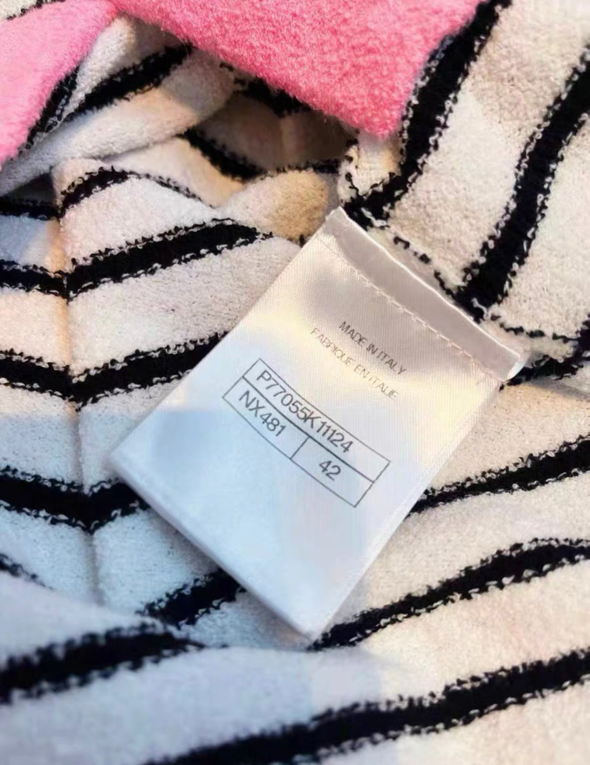 Chanel 24ss stripped CC top size 42