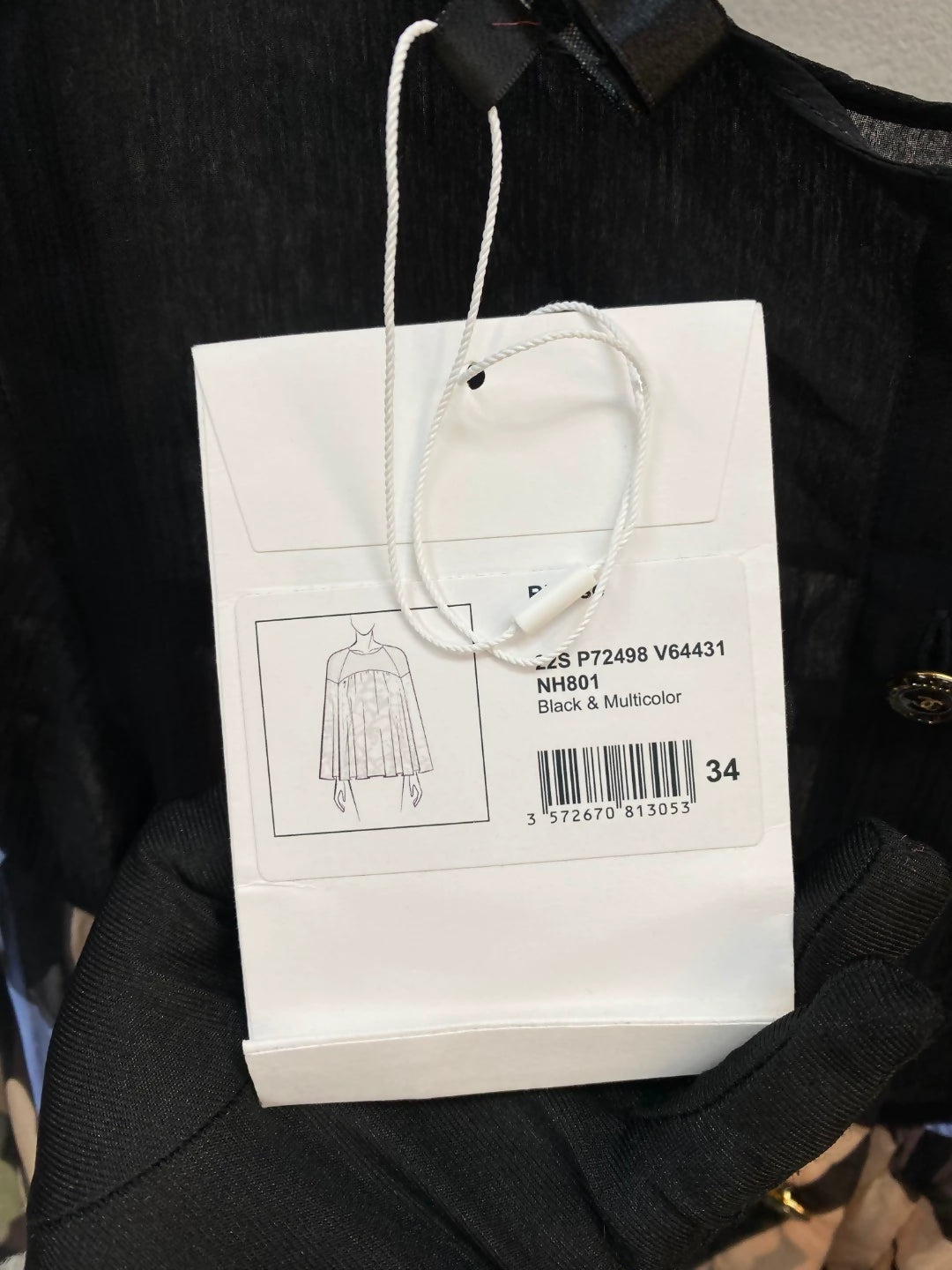 Chanel 22S black silk colored top
