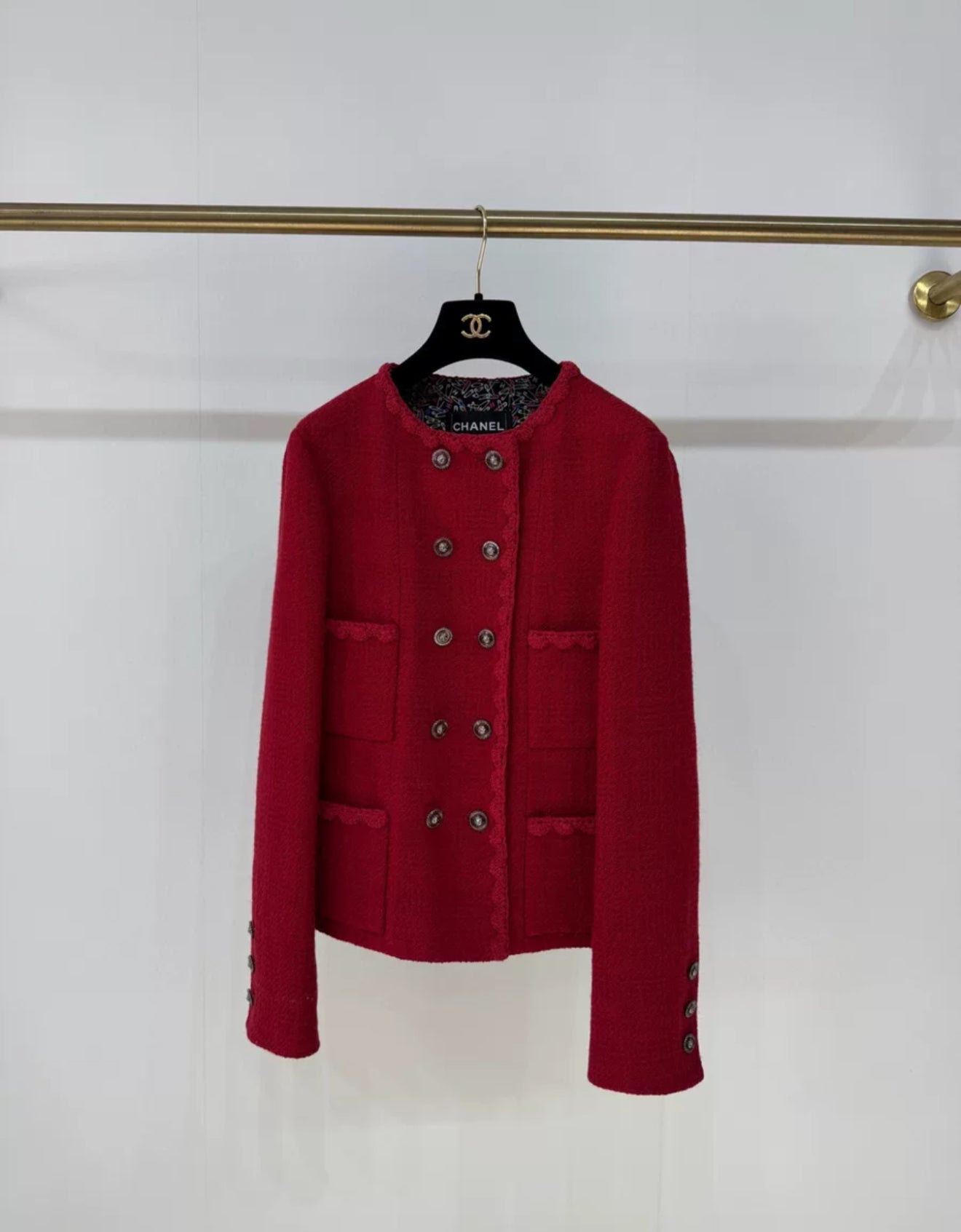 Chanel 24A Red Tweed Jacket – Wararni.com