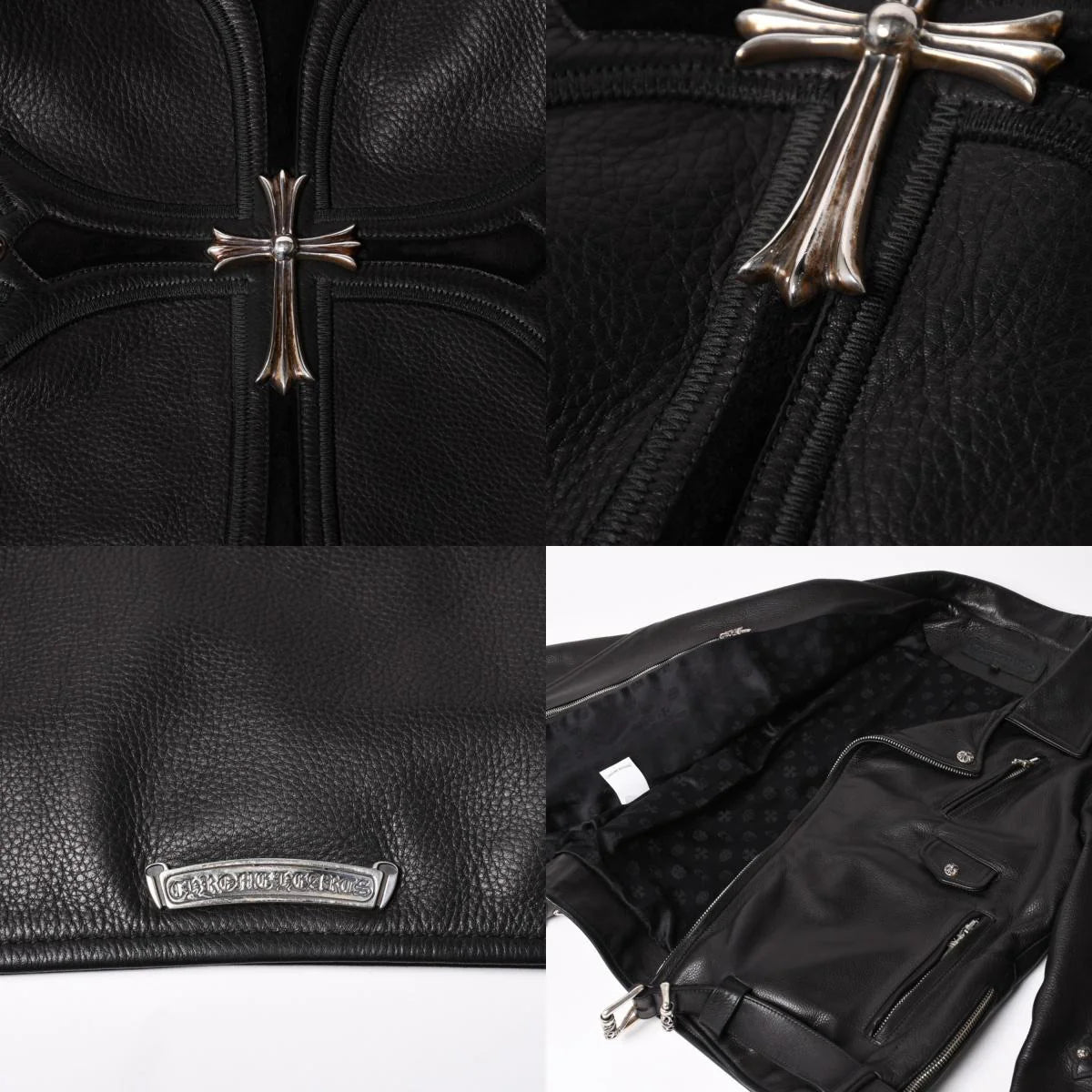 CHROME HEARTS SLUFF LTHR Sluf Riders Jacket