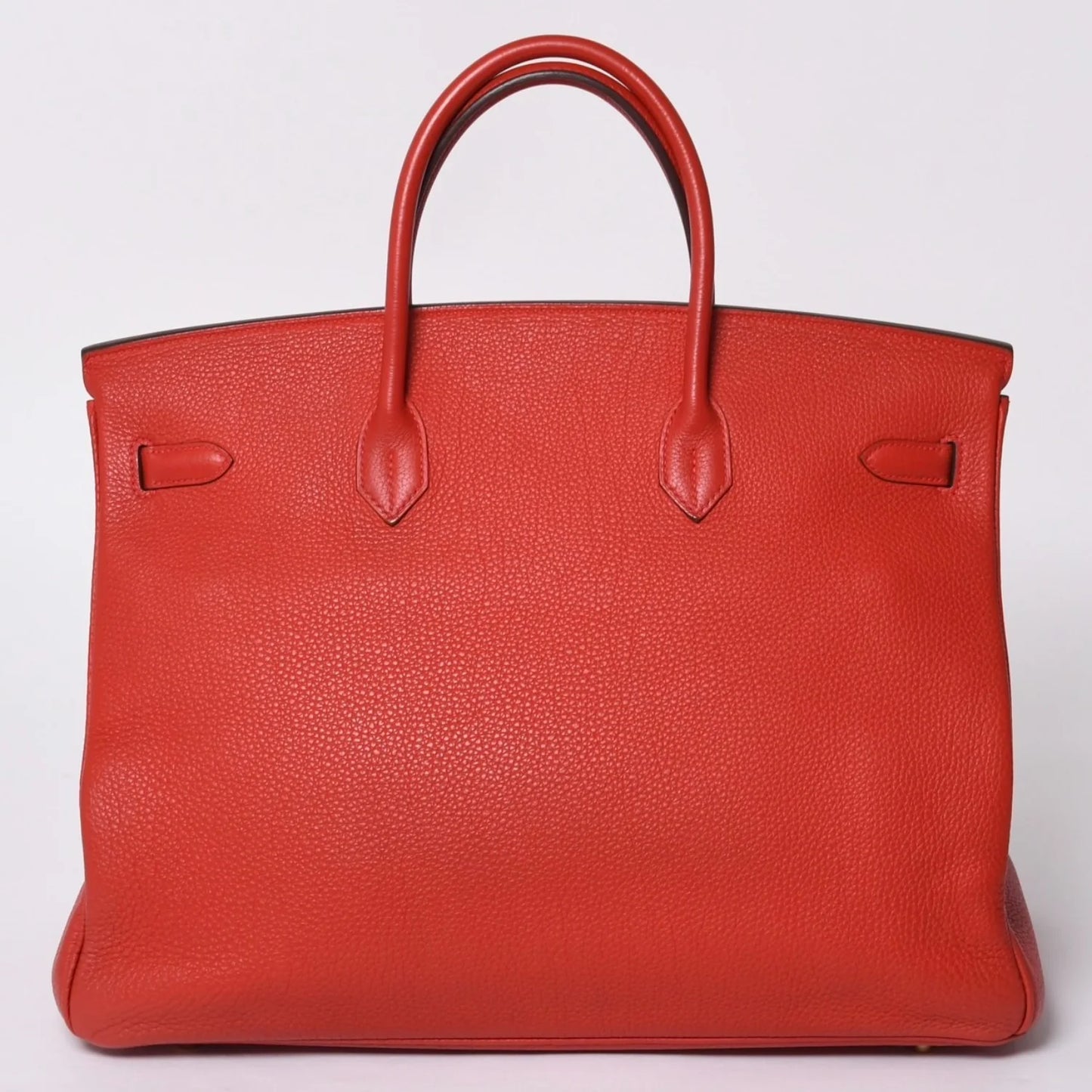 HERMES Birkin 40 Vermillion Togo leather gold hardware