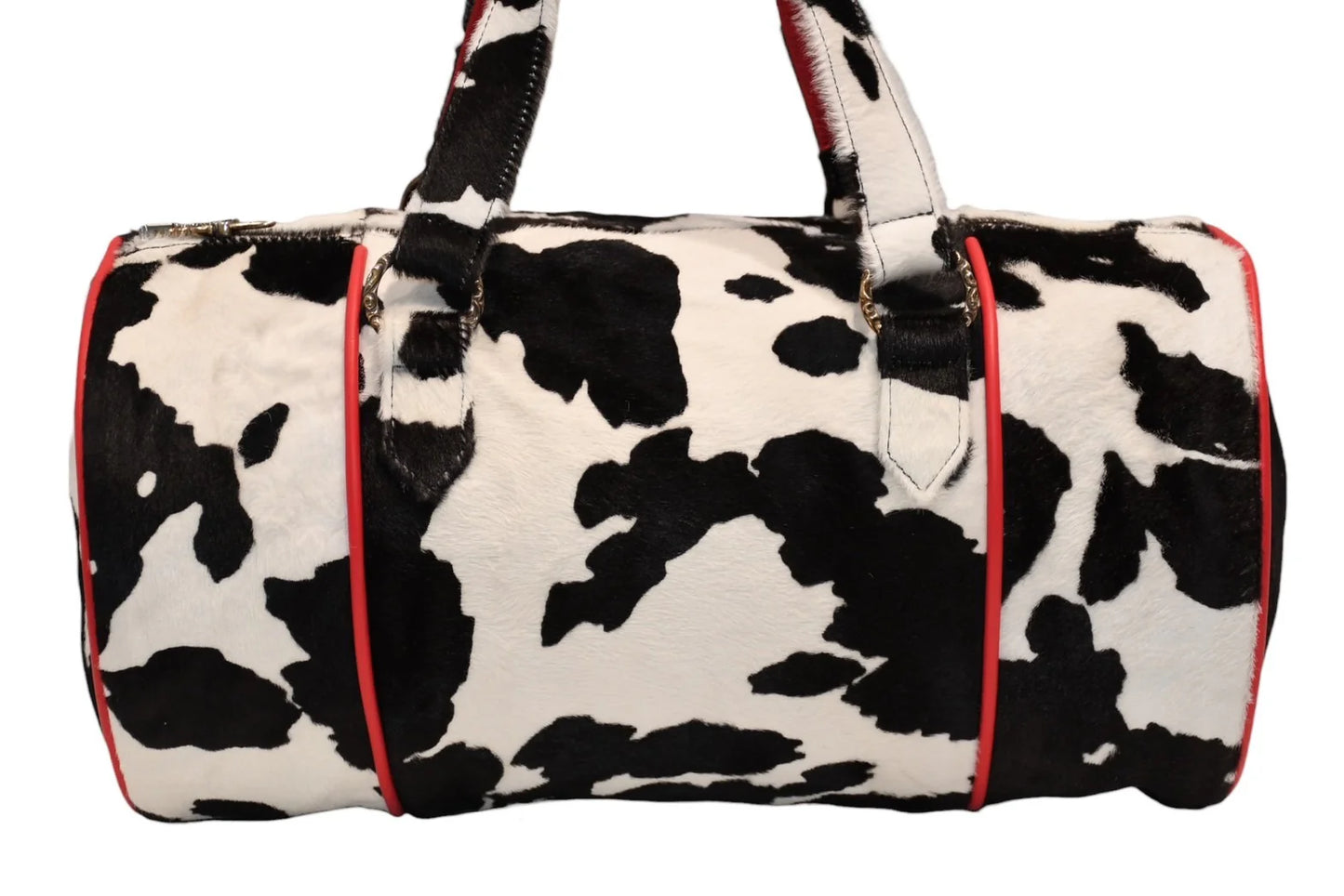 Chrome Hearts black and white with red cross patches mini bag