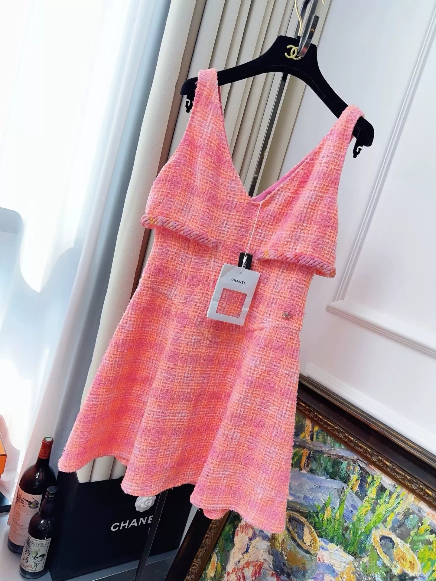 chanel red tweed dress F/W 2007 Belted Tweed Dress | Authentic & Vintage