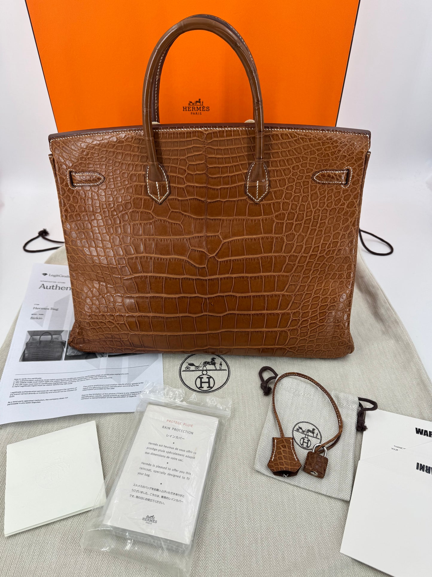 Hermes Birkin 40 Sellier Matte alligator Fauve Barenia Leather