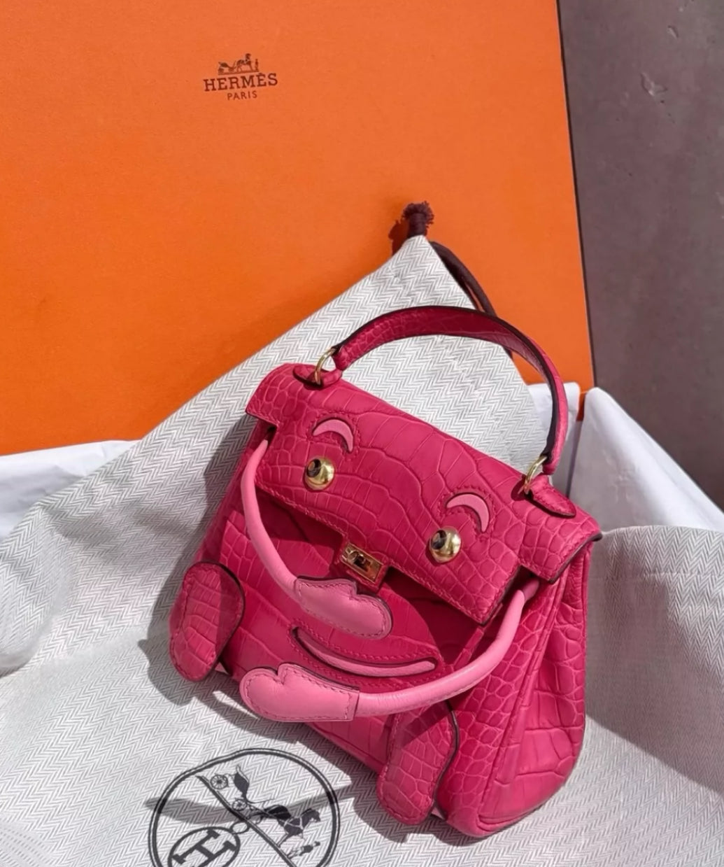 Hermès Kelly Doll Pink Matte Alligator Swift Gold Hardware