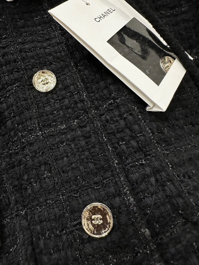 Chanel 25B black hooded jacket