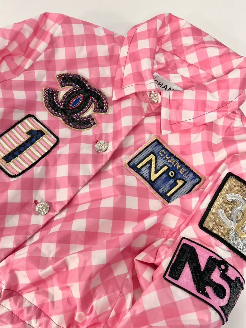 Chanel 23C Monte Carlo jacket in pink and white 40FR