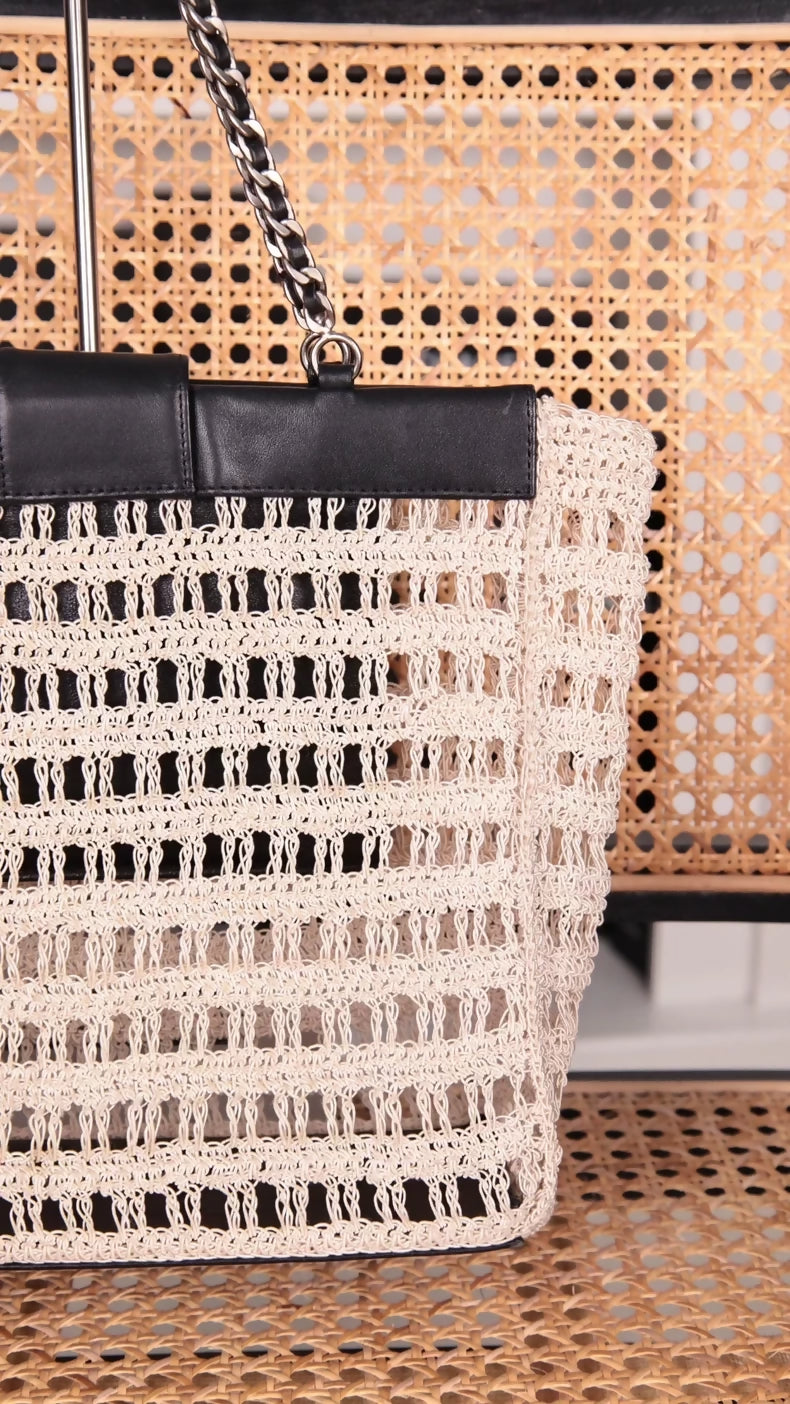 Chanel Beige Net Chain Bag