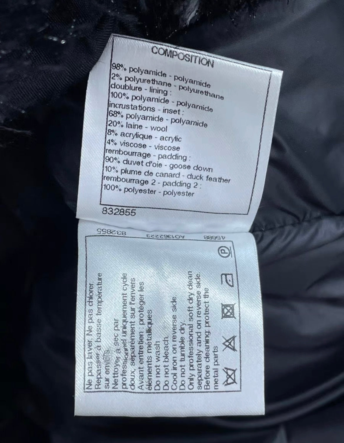 CHANEL 18B Coco Neige Puffer Long Coat Size 34