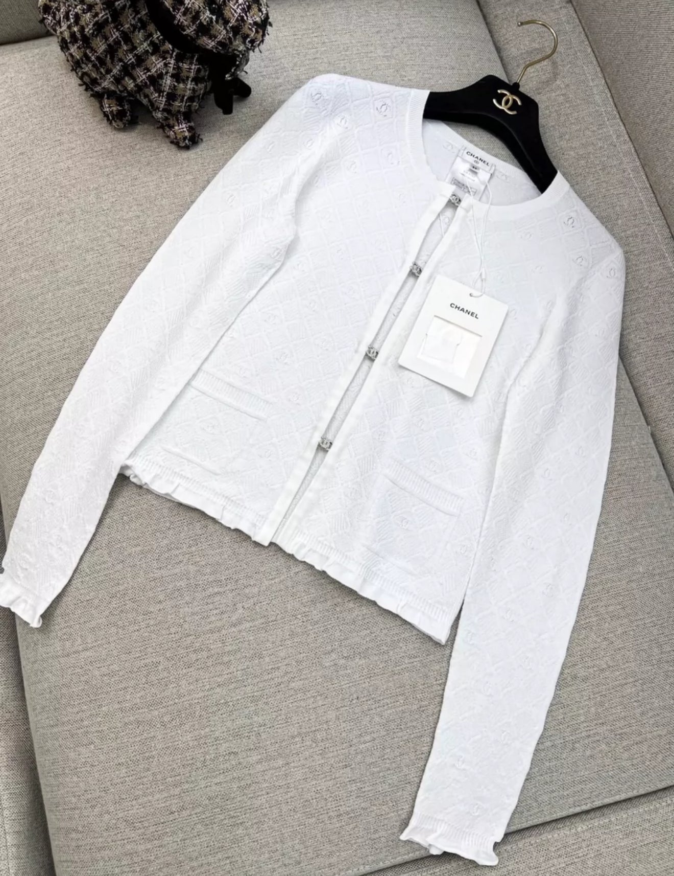 Chanel 24P white cardigan – Wararni.com