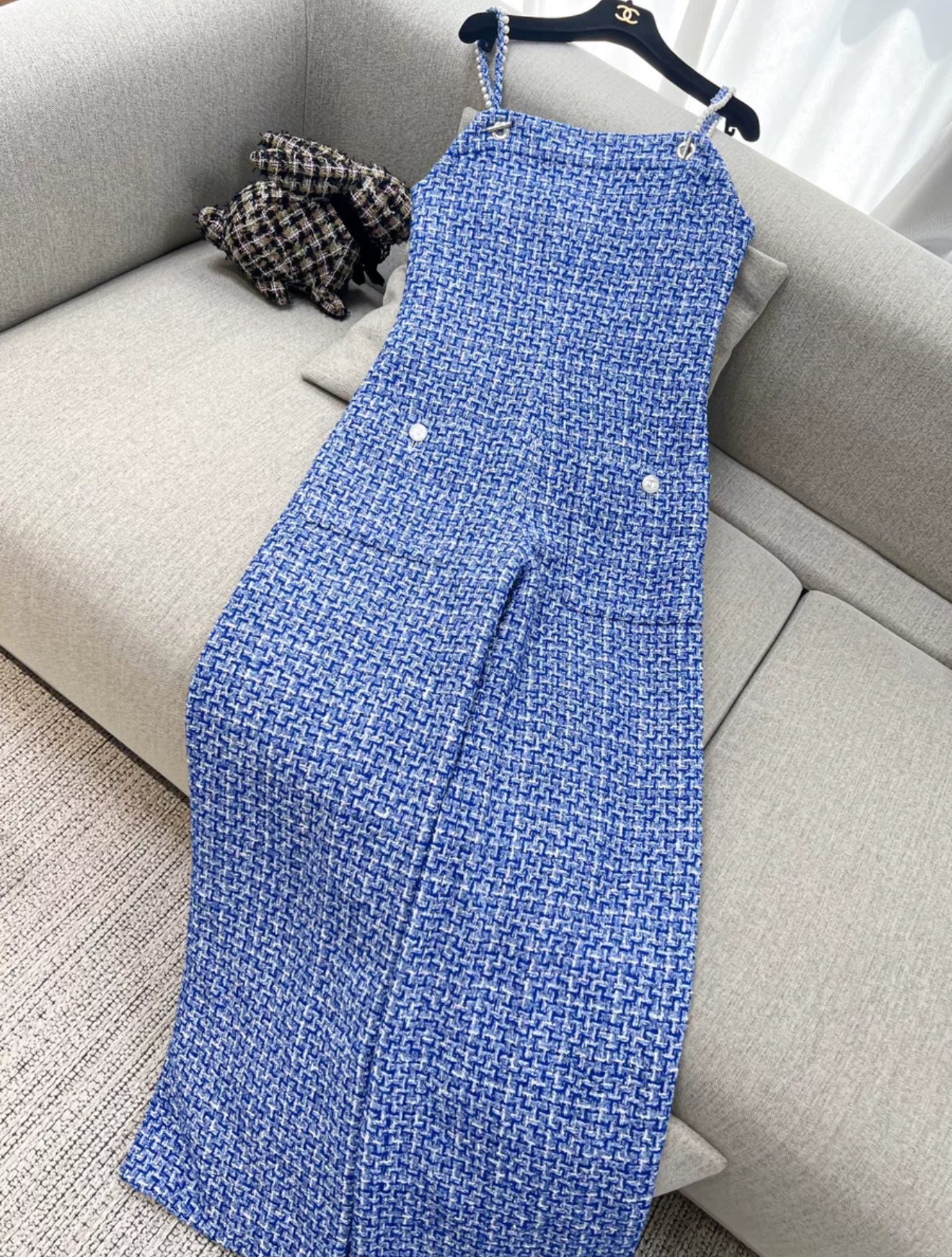 Chanel 23P Blue Tweed Jumpsuit – Wararni.com