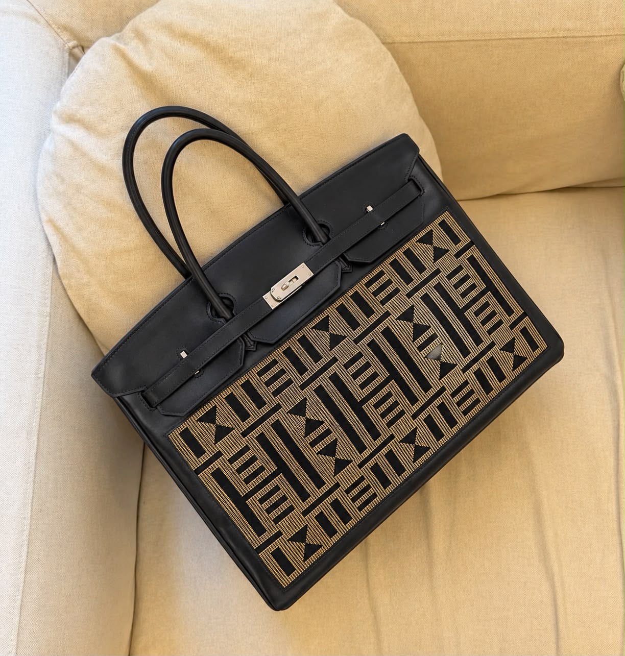 Hermes Birkin 40 Horizon noir box gold toile palladium hardware