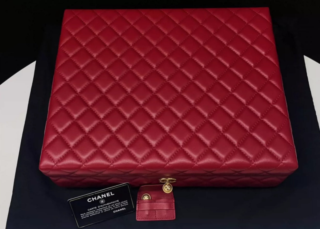Chanel Set Of 4 Pink Mini Bags with Quilted Trunk