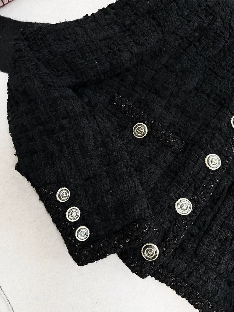 Chanel 20B black tweed jacket