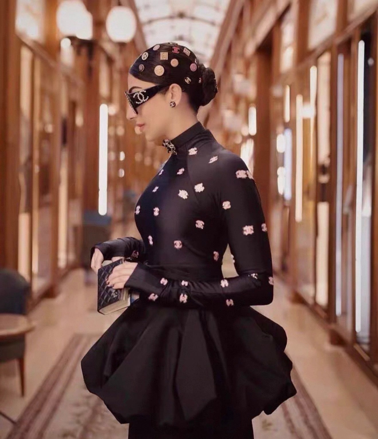 Chanel 21K ski top with pink cc logos