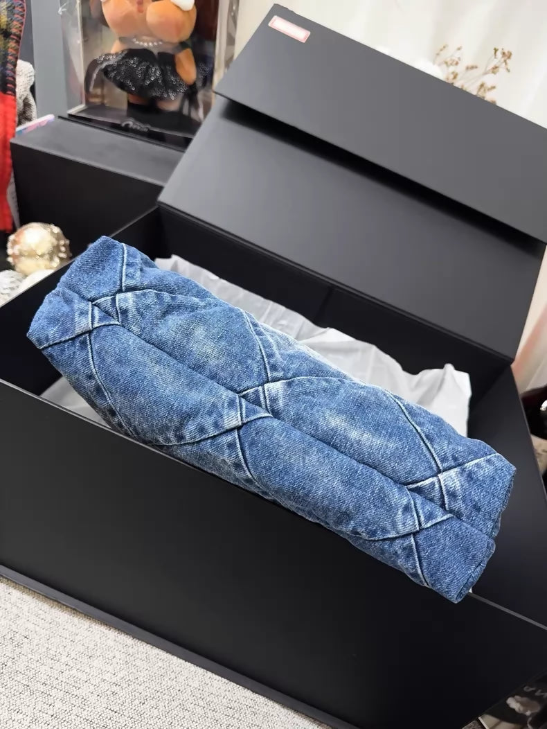 Chanel 23P Denim hobo bag with silver hardware