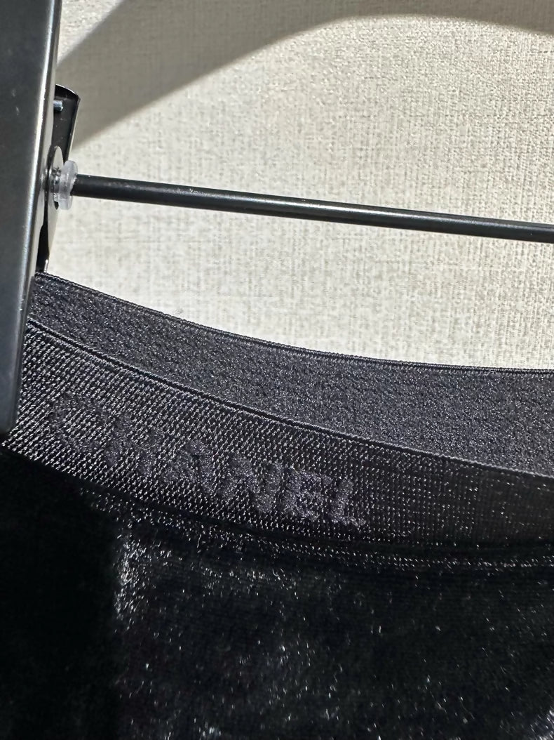 Chanel black velvet trousers