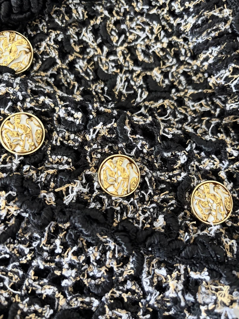 Chanel 26S Black and Gold tweed Jacket