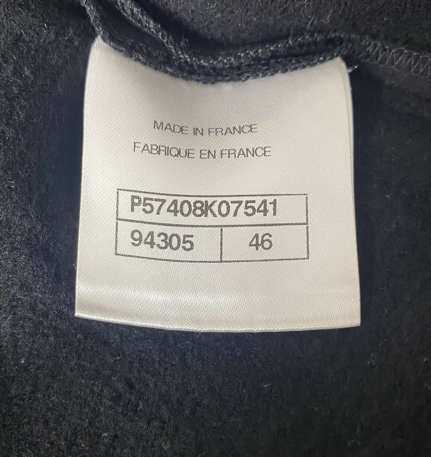 Chanel 17B Black Navy Red Gabrielle Logo Pullover Sweater FR 46