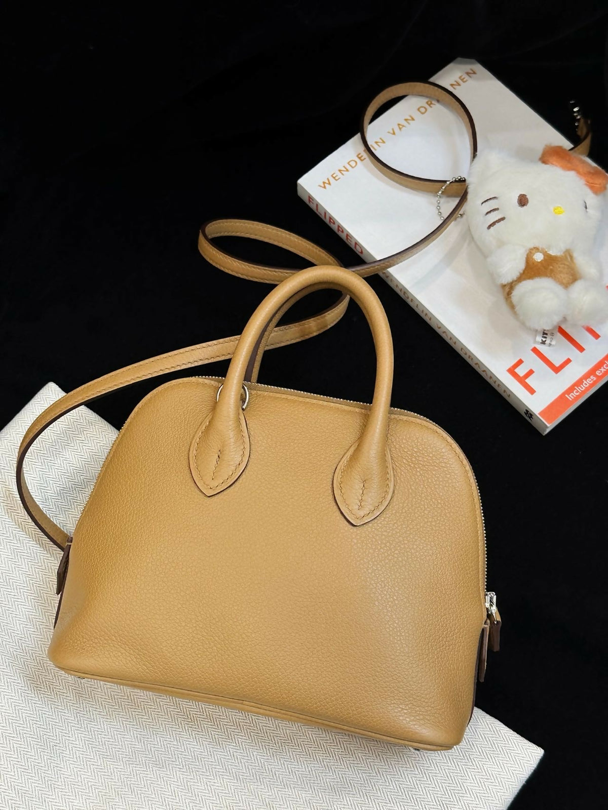 Hermès Mini Bolide Biscuit Epsom Leather with Palladium Hardware