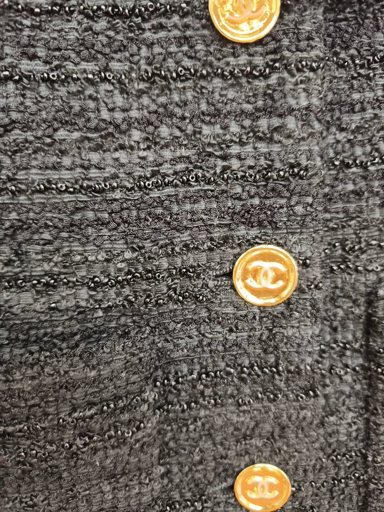 Chanel 23A black beaded jacket